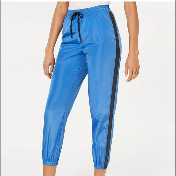 waisted Pants - Women's Waisted Parachute Cropped Jogger pants